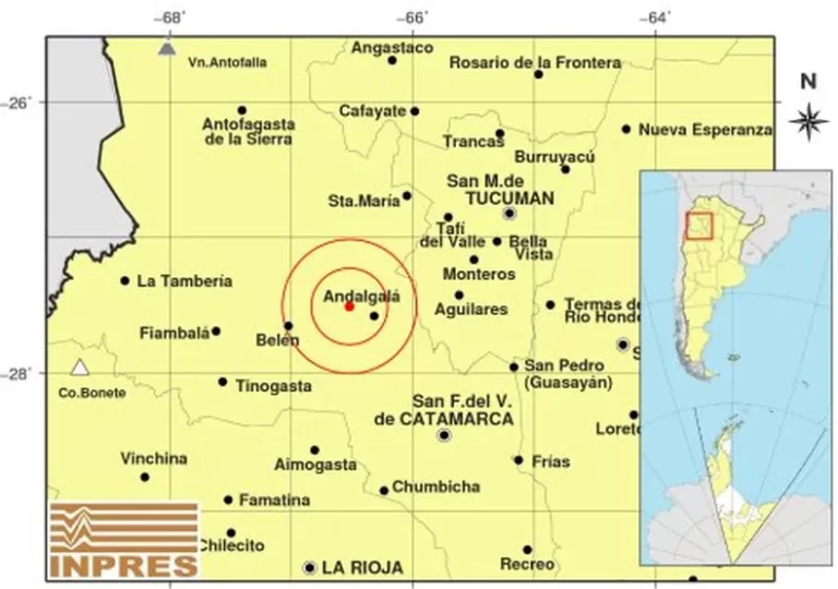 Un fuerte temblor se sintió en Catamarca